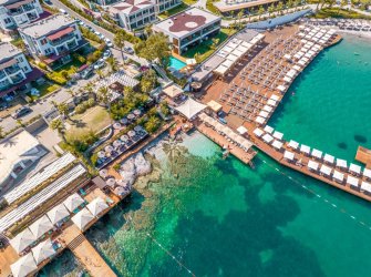 Bitez'de Denize Sıfır 2+1 Rezidence Sosyal Kullanımı 7/24 Güvenlik Denize Sıfır 