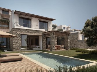 Gümüşlük'e Denize 250 Metre Mesafede Full Donanımlı Plaj Kullanımı Olan 5+1 Villa !