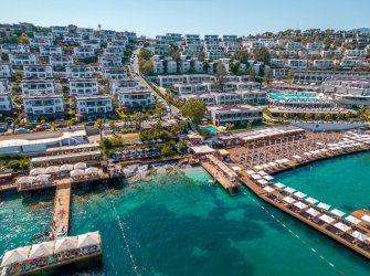 Bitez'de Denize Sıfır 2+1 Rezidence Sosyal Kullanımı 7/24 Güvenlik Denize Sıfır 