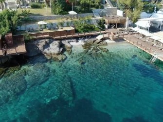 Bitez'de Denize Sıfır 2+1 Rezidence Sosyal Kullanımı 7/24 Güvenlik Denize Sıfır 