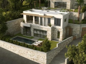 Gümüşlük'e Denize 250 Metre Mesafede Full Donanımlı Plaj Kullanımı Olan 5+1 Villa !